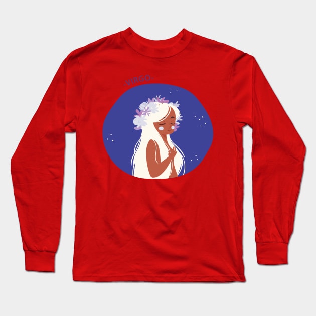 Virgo Long Sleeve T-Shirt by gnomeapple